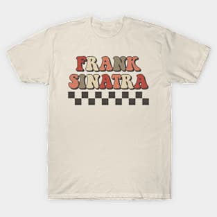 Frank Sinatra Checkered Retro Groovy Style T-Shirt